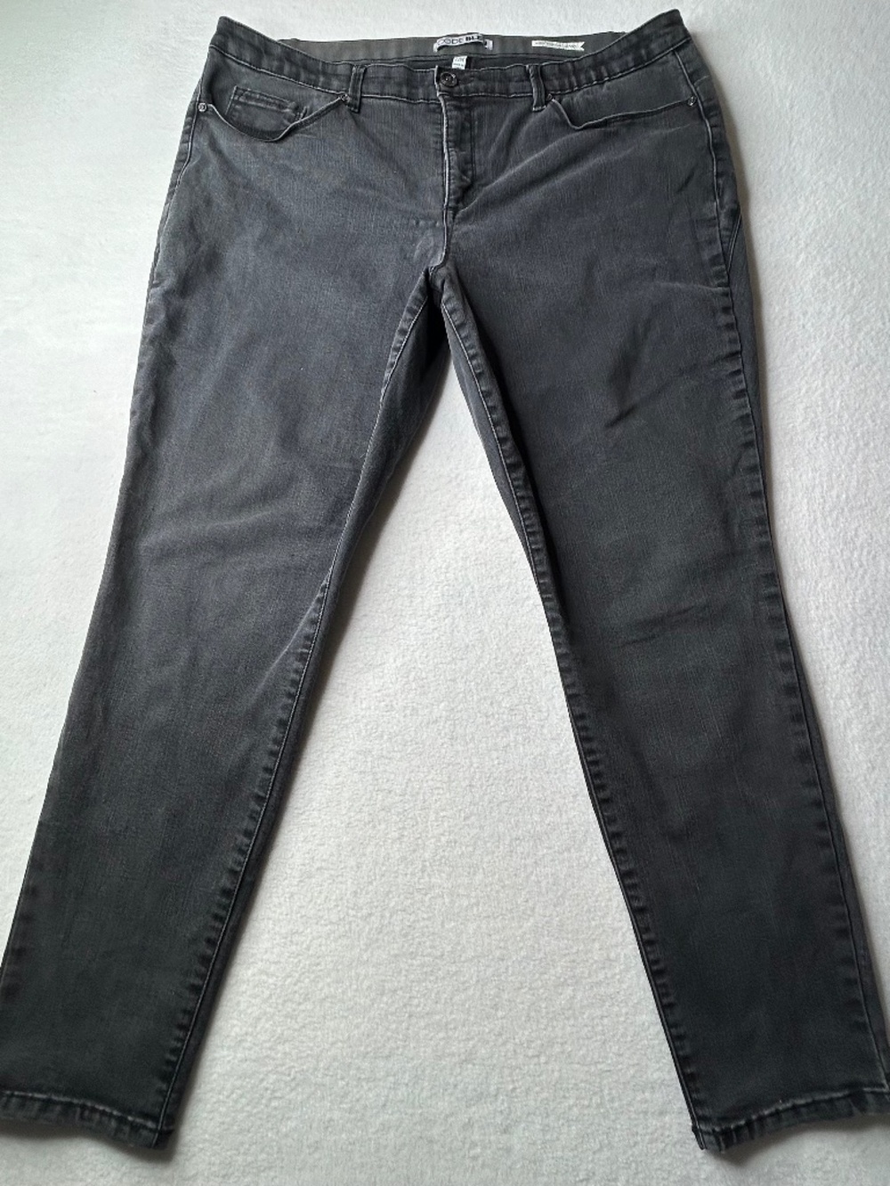 Code Bleu Gray Jeans Body Positive Skinny Size 22W Comfort Stretch Plus Size